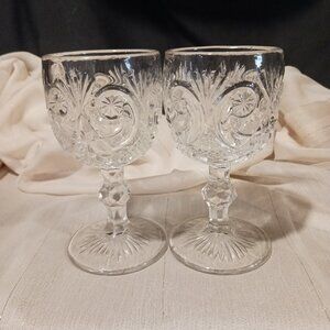 Set of 2 EAPG Crystal pressed glasses